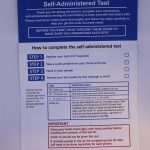 STOPM_2020_371_1a: Instruction booklet, A4 gloss paper. Contains 9 pages of picture and text instructions of how to use a self-test kit. Thumbnail